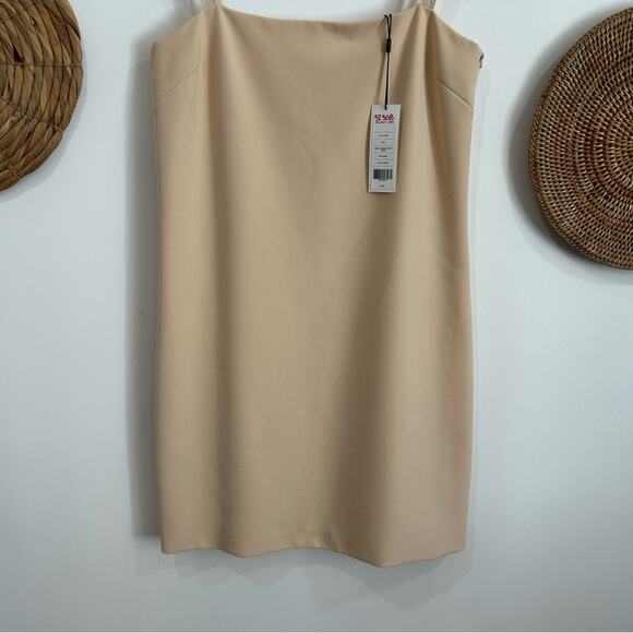 NEW $495 Helmut Lang Neutral Beige Tan Sleeveless Back Lip Mini Dress Large - Picture 5 of 10